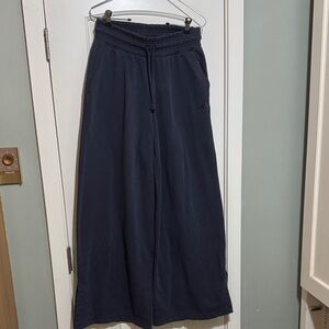 Adidas Dark Blue Wide-Leg Trousers